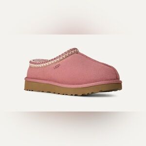 UGG Tasman Women’s Slippers – Pink Suede Sheepskin Clog Comfort Cozy Style